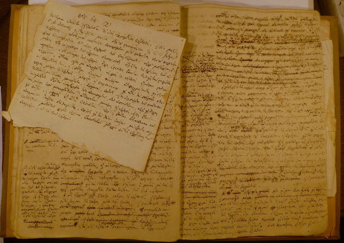 Χειρόγραφα από τα απομνημονεύματα του Π.Π. Γερμανού. Εθνική Βιβλιοθήκη της Ελλάδος